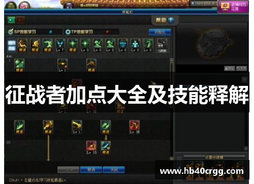 征战者加点大全及技能释解